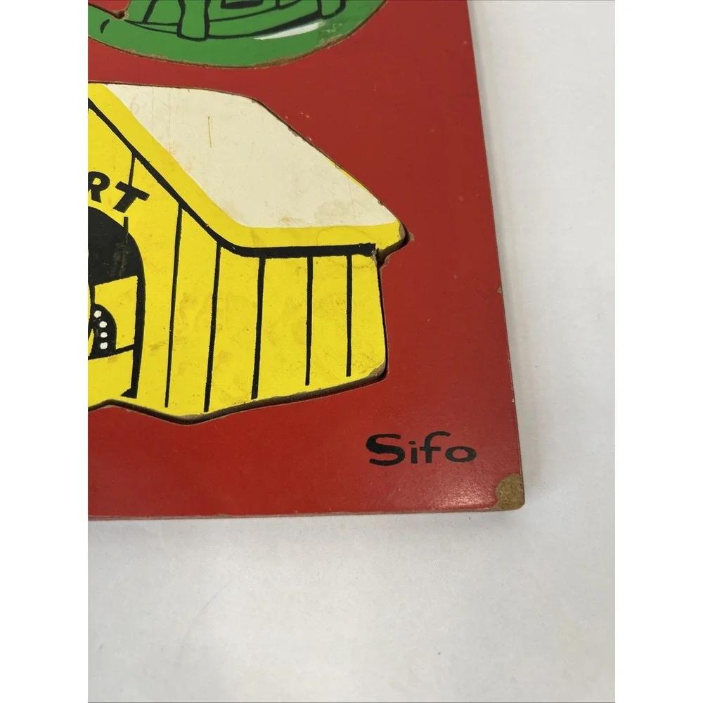 Vintage SIFO Wooden Toy Puppy Honey Bee Shape Puzzle‎ Read